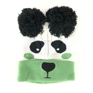 Cirque Infant Beanie Panda Bear Pom Cuff 0-24Mo